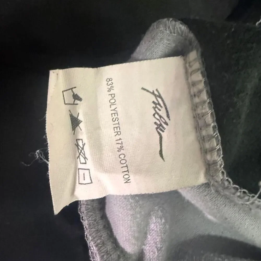 Fubu Men's Black and Grey Joggers-tracksuits